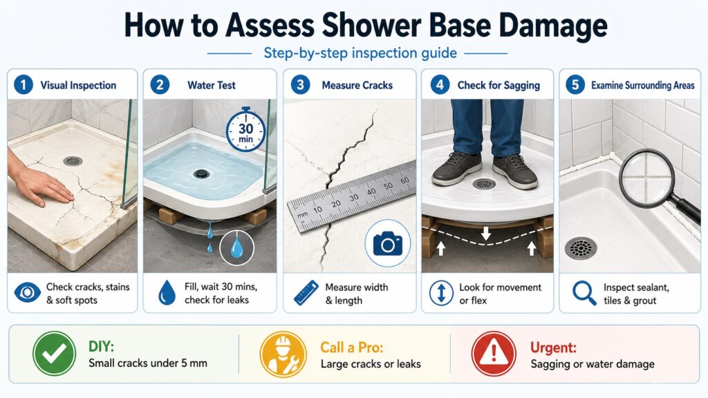 How to Assess Shower Base Damage