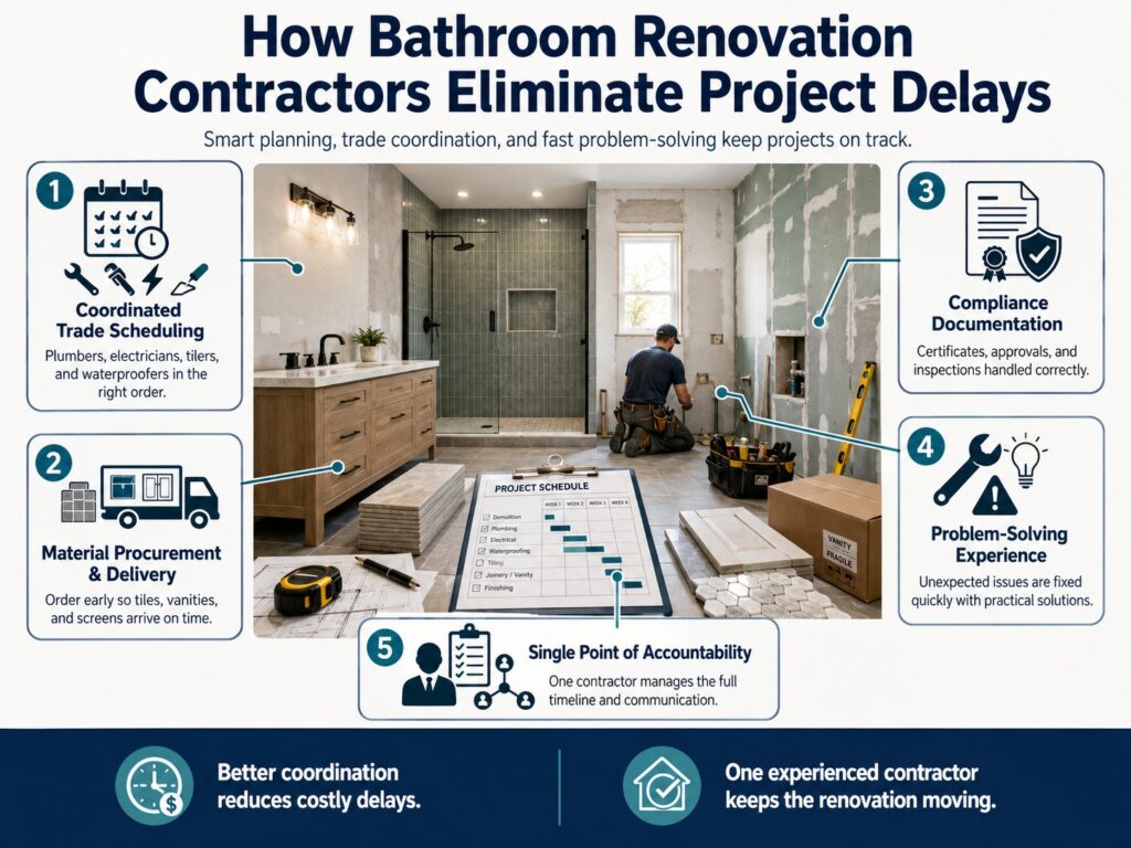 How Bathroom Renovation Contractors Eliminate Project Delays